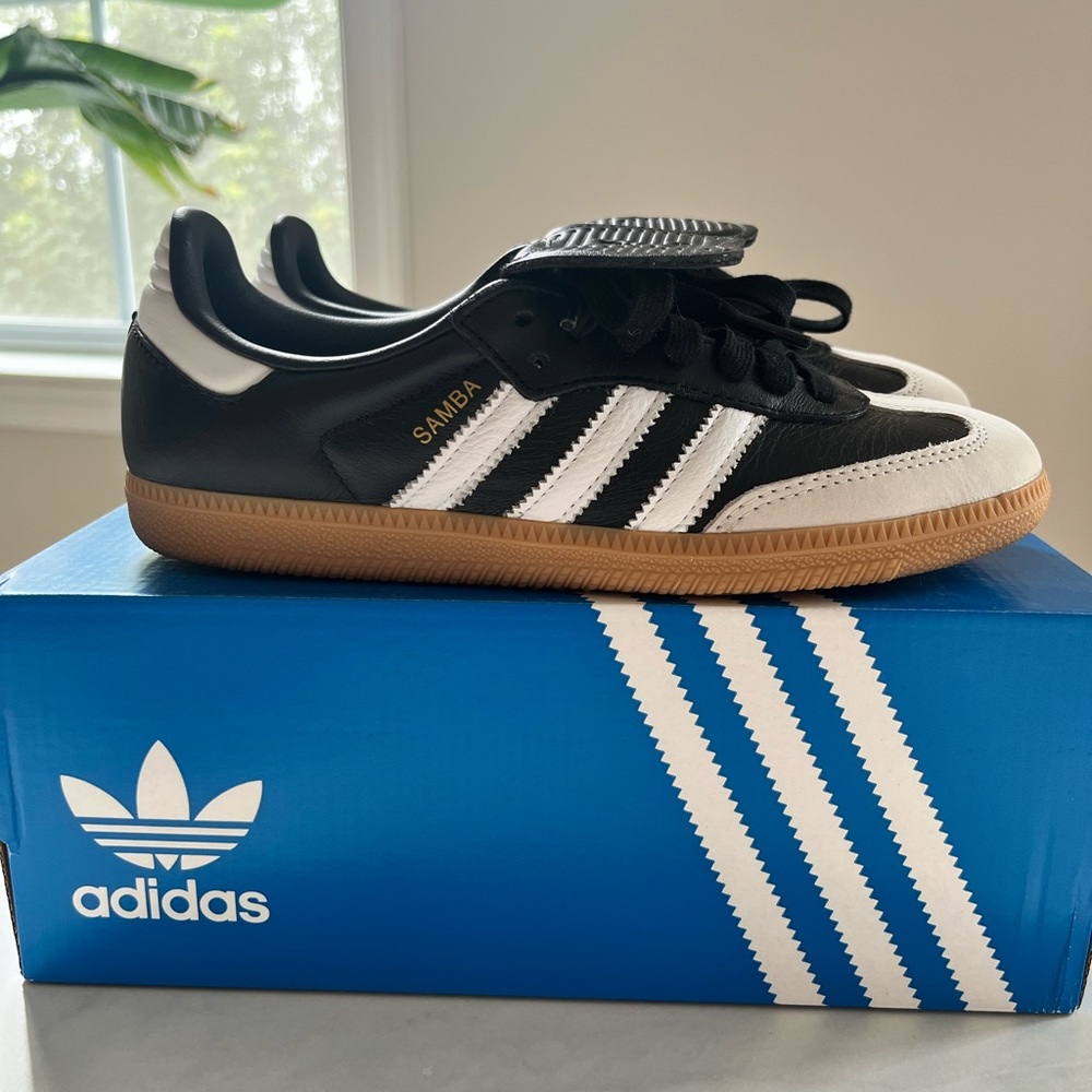 Adidas Samba LT Black and White Sneakers, size 6